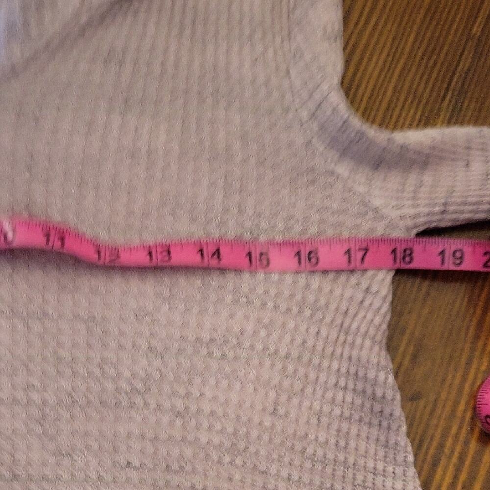 Altar'd State Soft Mauve Purple Waffle Knit Boho Sleeve Top, Womens M, Artsy - Picture 6 of 7